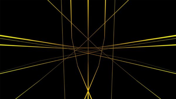 Yellow 3D Lines Motion Background VJ loop
