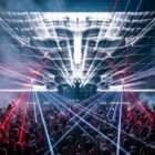 Black Rays VJ loop with dark light beams for stage