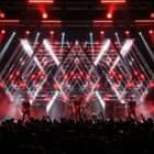 Red LED VJ loop with bright LED light effects