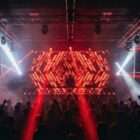 Red LED VJ loop with bright LED light effects