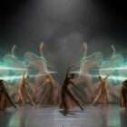 Futuristic green visuals Space Jade for LED screens