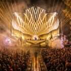 Golden abstract light visuals Vivid Wheat for stage