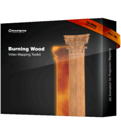 Burning Wood Effect Animation Video Mapping Toolkit