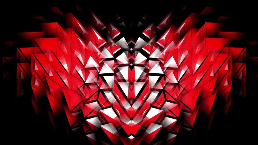 HEARTBEAT__Red_Motion_Background_Geometric_Low_poly_vj_loop