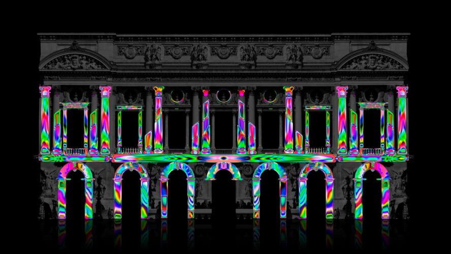 video mapping projection psychedelic
