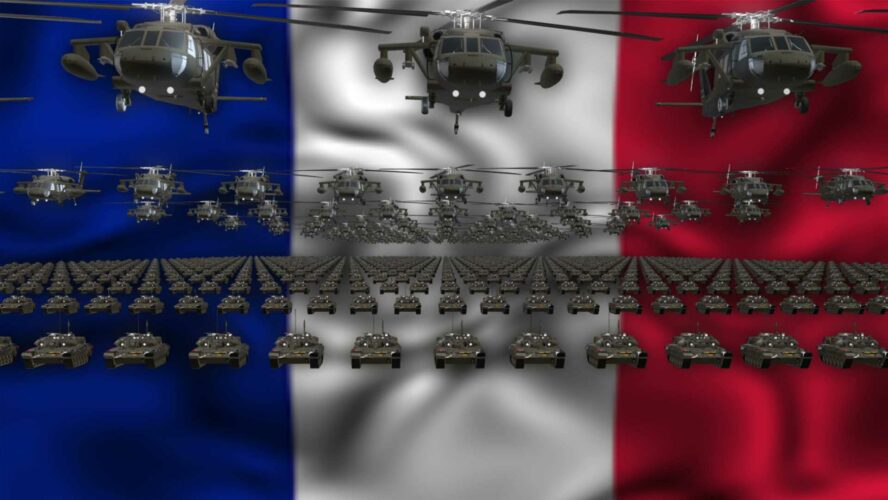 France army video background vj loop