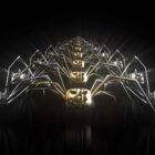 Pumkin head video vj loop spider