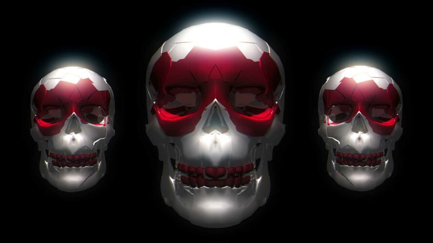 skull video footage