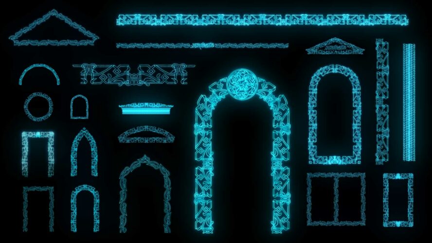islam arabic ornament projection mapping video toolkit
