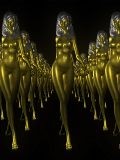 golden girl 3d animation video footage