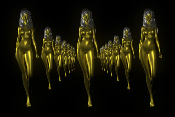 golden girl 3d animation video footage