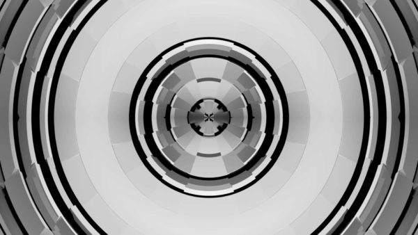 circle geometric white background video loop