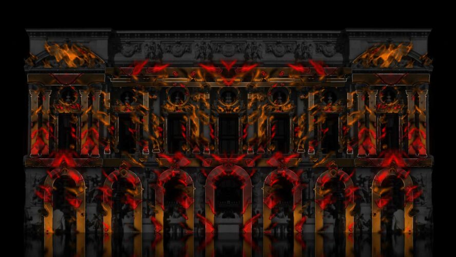 video mapping toolkit facade fire animation
