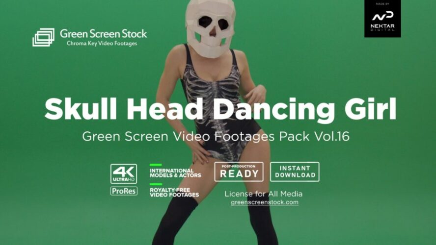green screen skull