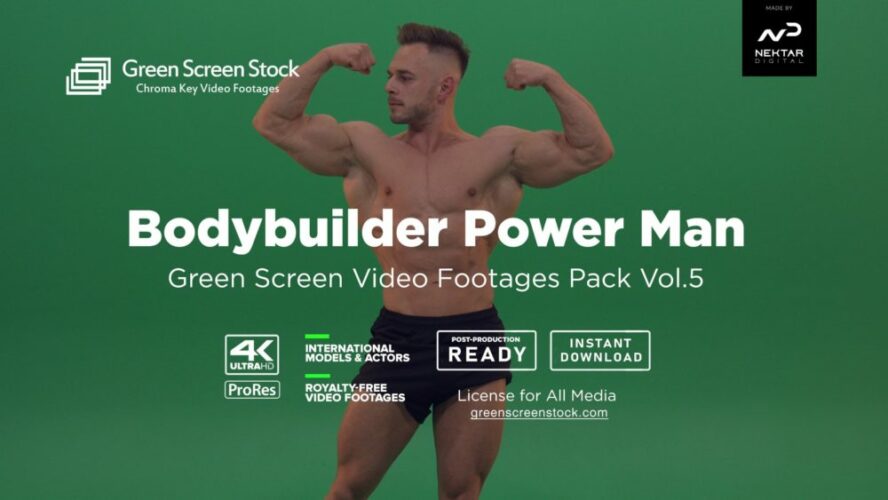 green screen bodybuilder