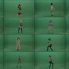Green screen video footage collection of dancing go go girls