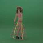 Green screen dancing go-go girl