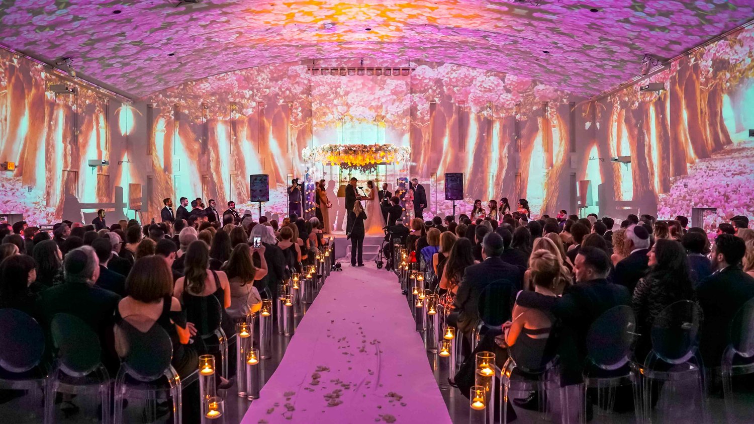 video mapping wedding projection