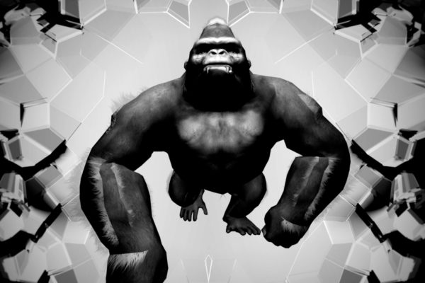 powerful 3D animated gorilla-abstract background vjloop Layer photojpeg-min