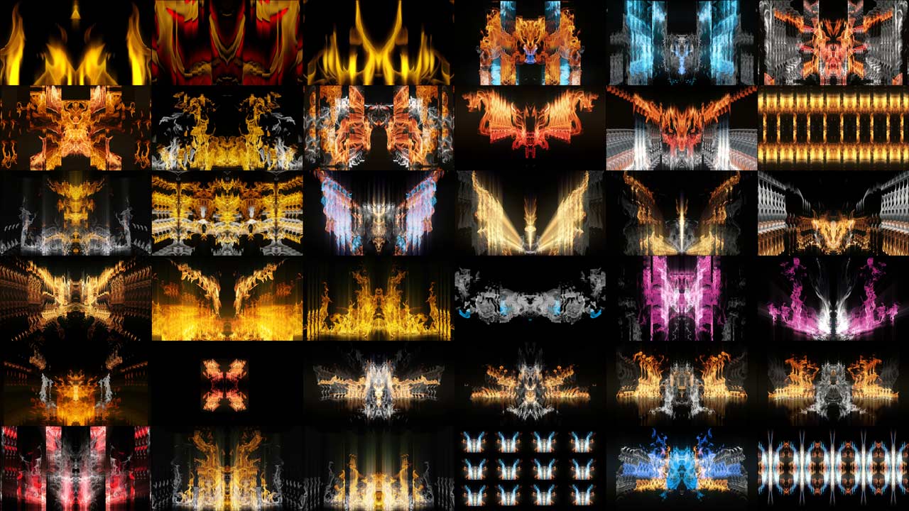 VJ Loops Pack – Firestarter | Mirrored Fire Visuals for Concerts, Clubs & LED Screens