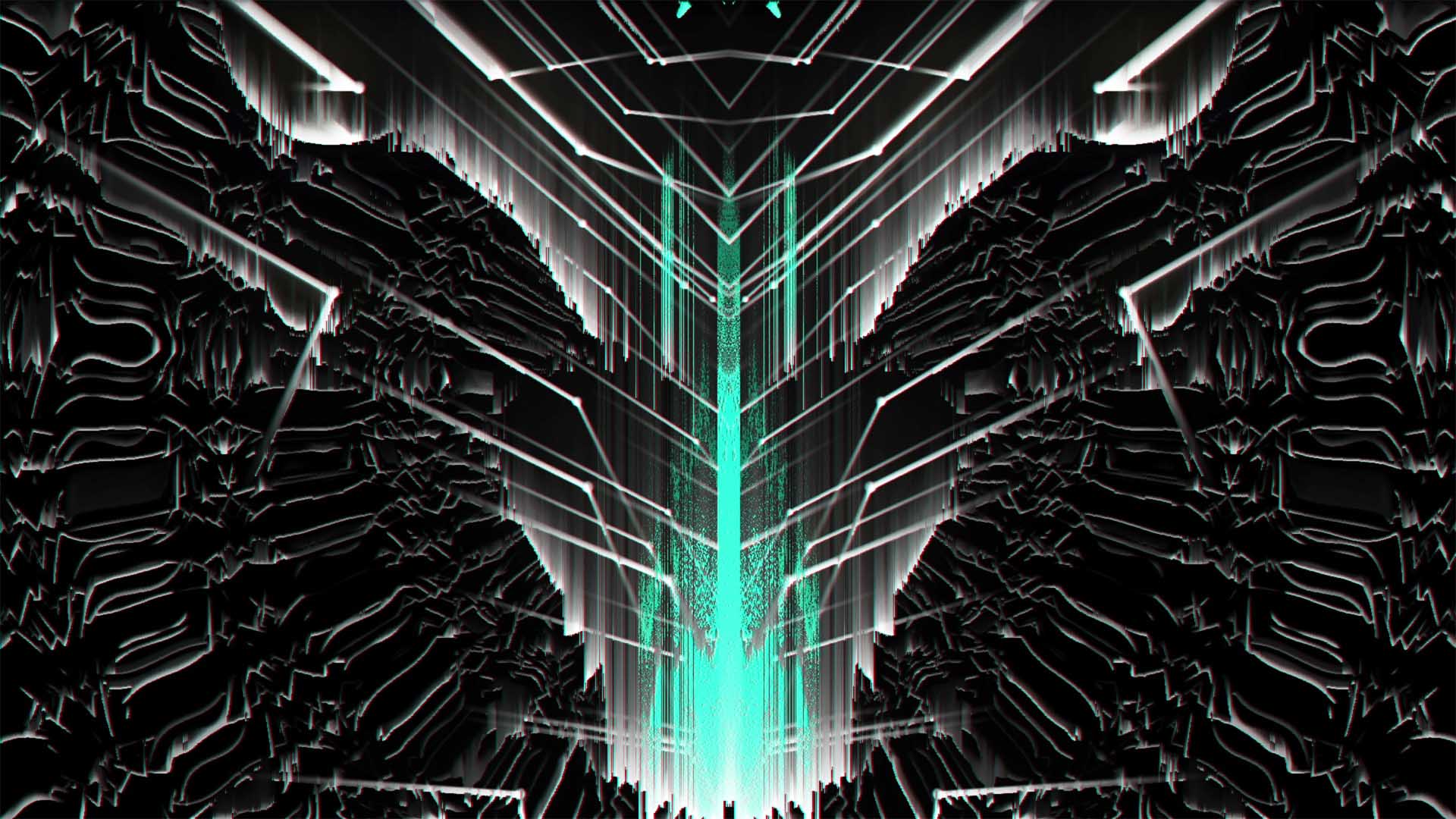 Glitch Door - VJ Video Loop. Full HD Glitch Motion Background