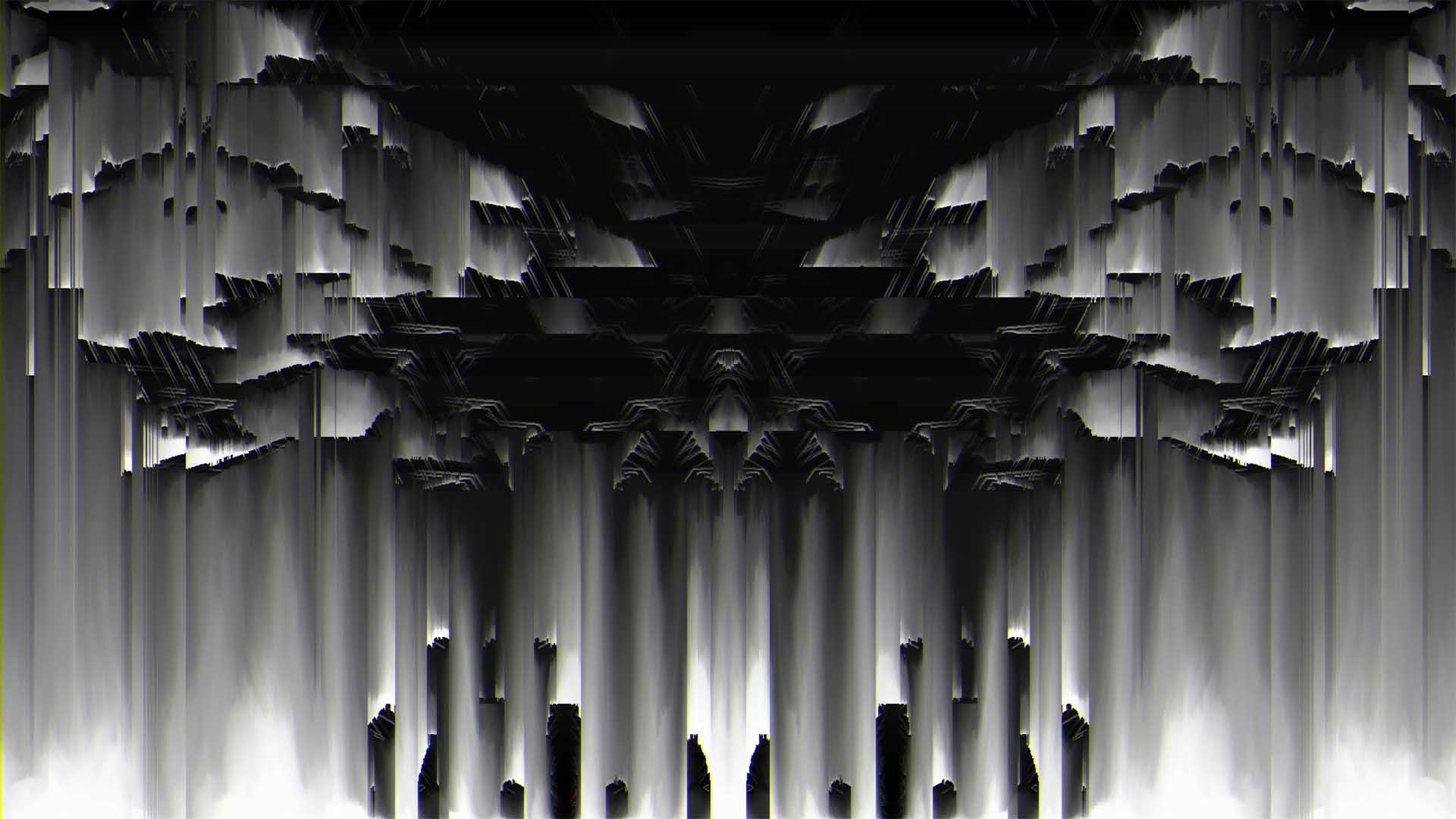 Glitch Door - VJ Video Loop. Full HD Glitch Motion Background