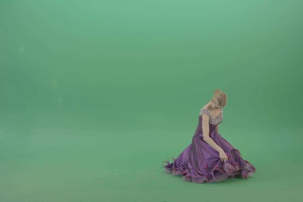 beautiful dance choreography isolated on chroma key
