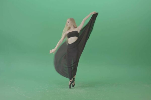 romantic ballroom dance on green screen video