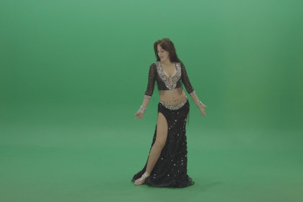oriental belly dance woman green screen video footage