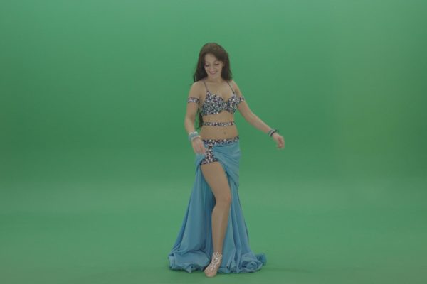 oriental belly dance woman green screen video footage