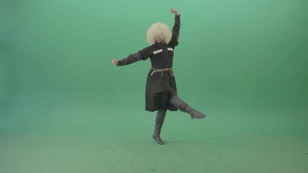 folk dancing man woman on green screen video