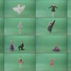 beautiful dance choreography isolated on chroma key - video footage collection