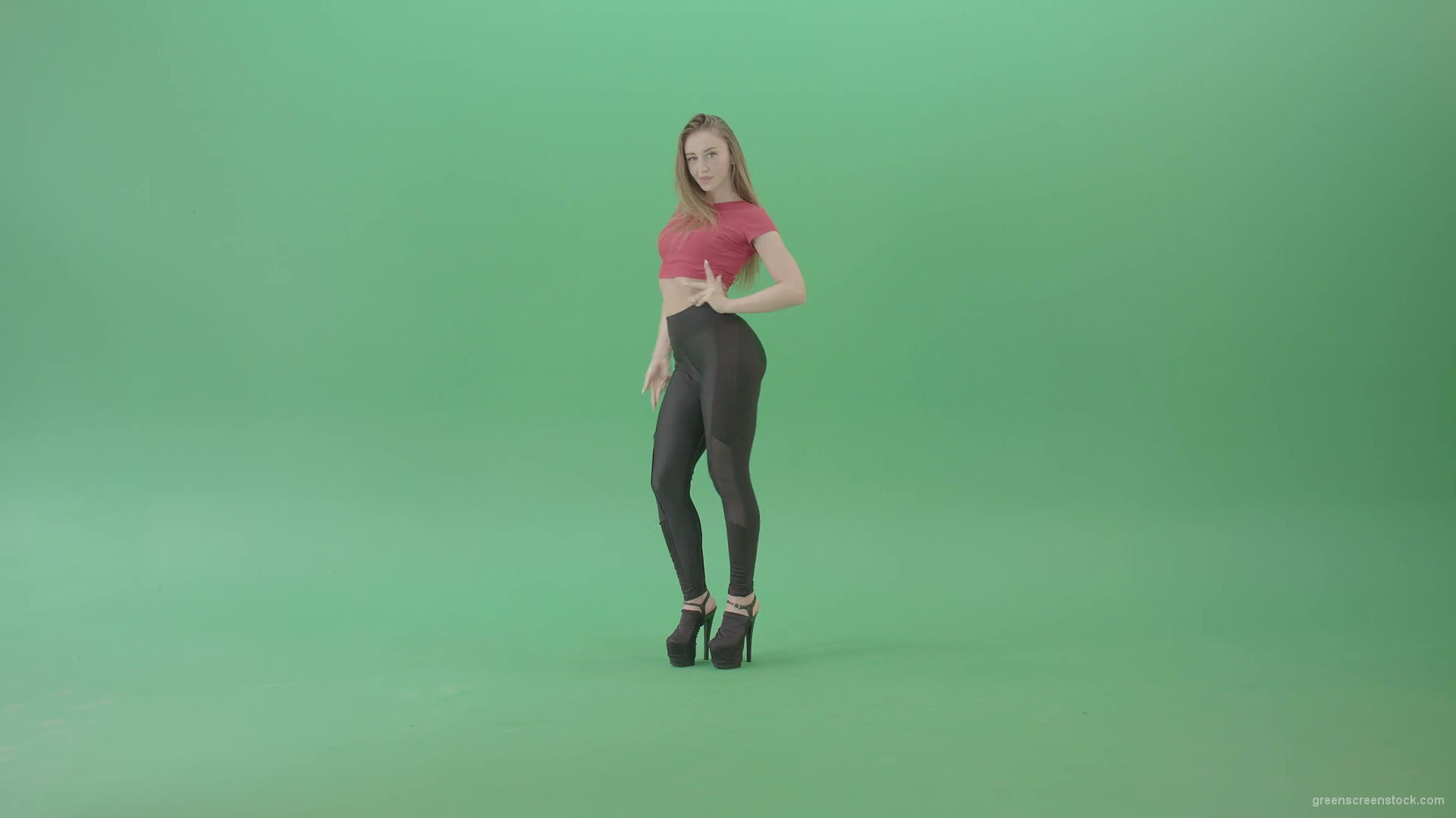 Strip Dance Green Footage