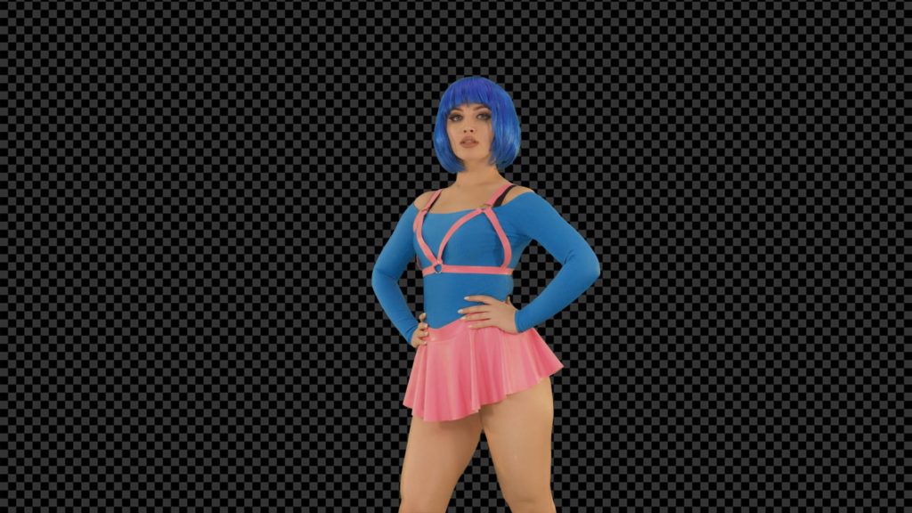 alpha channel video footage sexy girl
