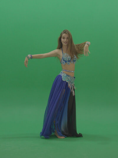 Green-Screen-Belly-Dance-Oriental-Woman-dancing-4K-Video-Footage