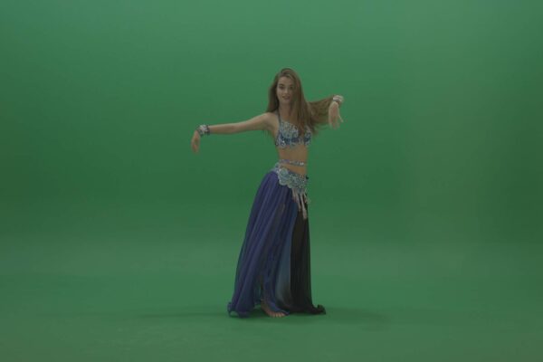 green screen video footage belly dancing woman