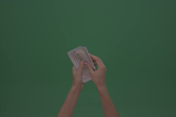 green screen stock video hands money
