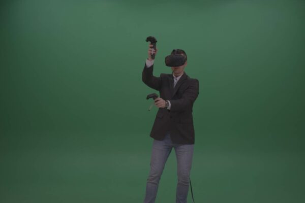 green screen virtual reality video footage