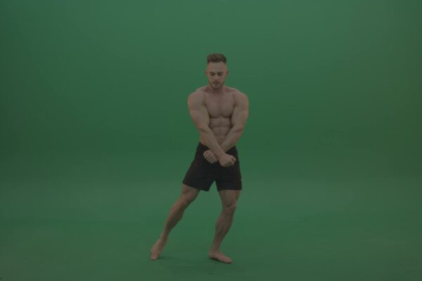 green screen bodybuilder man video footage