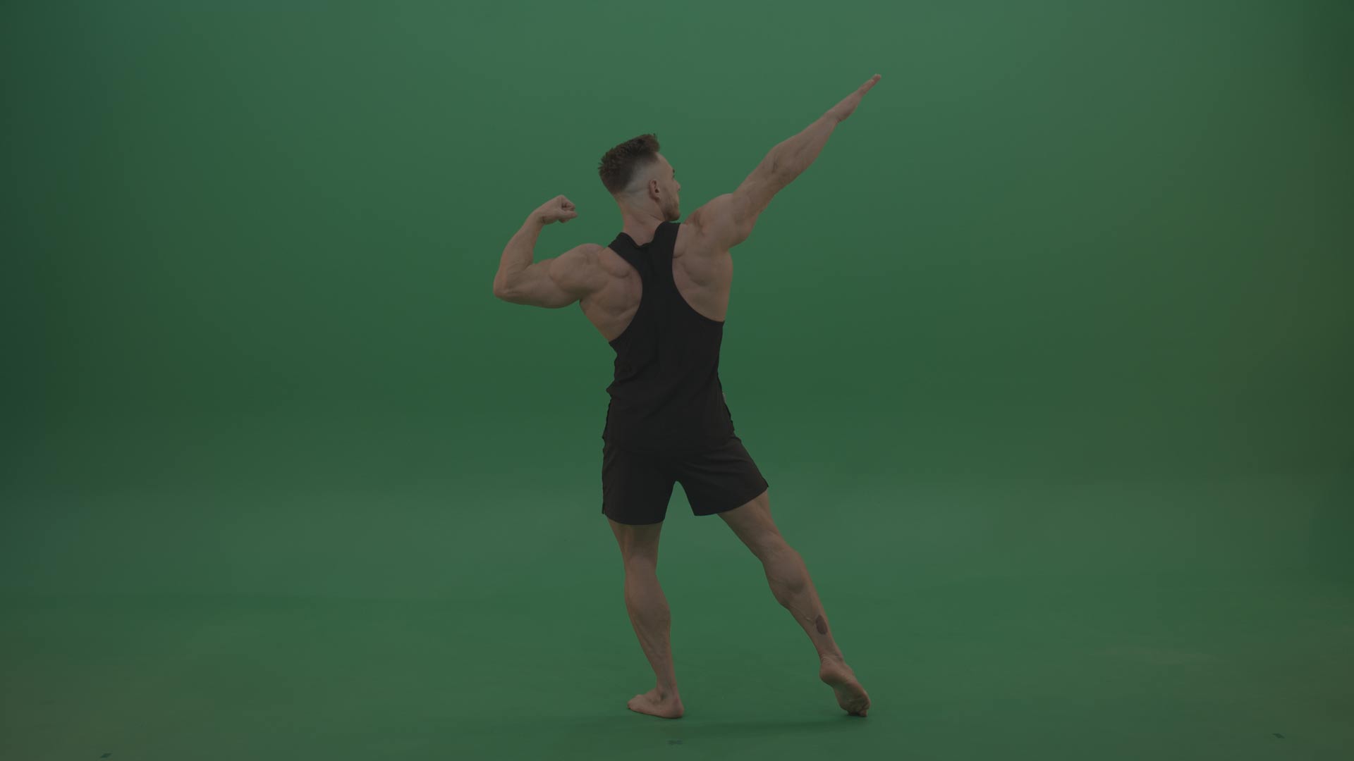 green screen bodybuilder