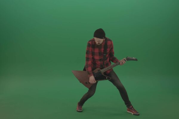 green screen man rock guitarist video footage