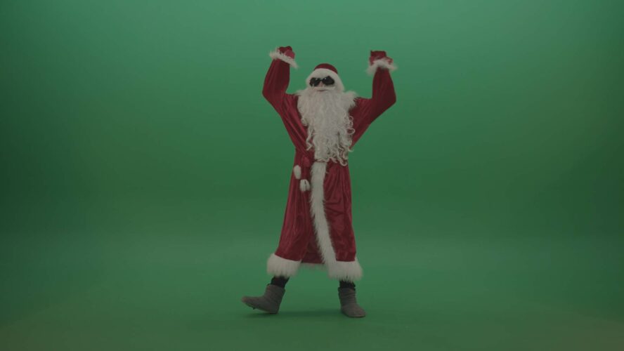 santa claus party green screen video footage