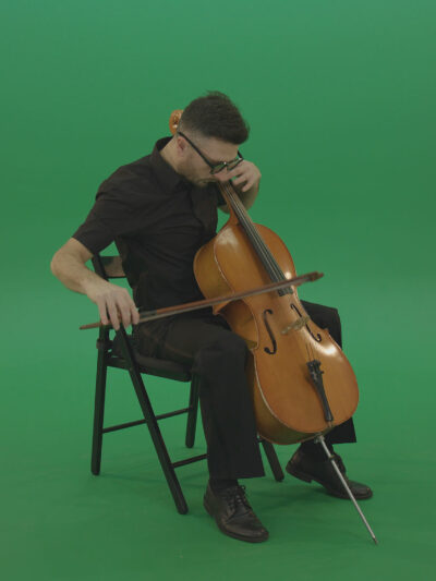 green screen music cello player video