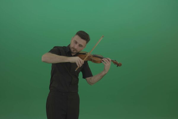 violin player man green screen video footage
