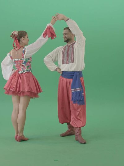 ukrainian man and woman dancing folklore