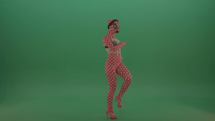 rave dancing girl in green screen 4k video footage