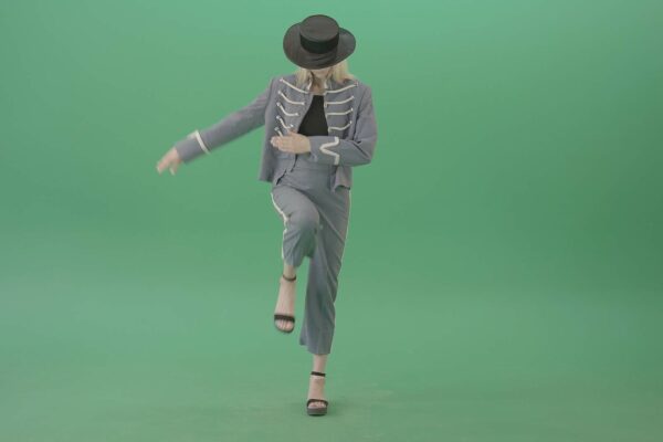 Girl-in-military-form-marching-dancing-on-Green-Screen-Video-Footage-4K-Layer-10