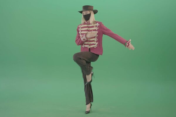 Girl-in-military-form-marching-dancing-on-Green-Screen-Video-Footage-4K-Layer-3