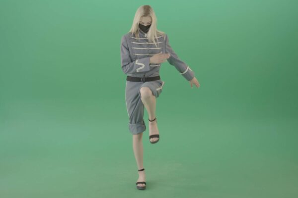 Girl-in-military-form-marching-dancing-on-Green-Screen-Video-Footage-4K-Layer-8
