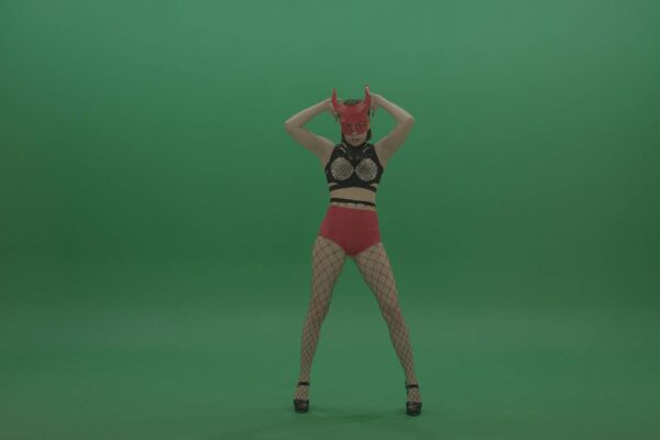 Girl-in-red-devil-mask-dancing-go-go-on--Green-Screen-Video-Footage-4K-Layer-2